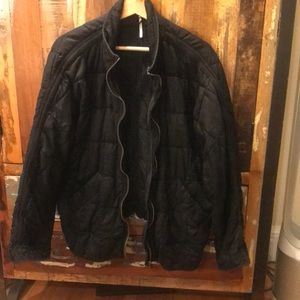 Free People Dolman Quilted Jacket Black Small